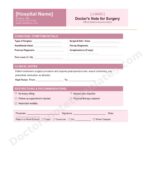 Doctor's Note for Surgery Recovery & Medical Leave