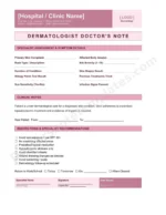 Dermatologist Doctor's Note for Skin Treatment