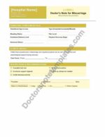 Doctor's Note for Miscarriage Recovery Leave