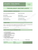 Trichologist Doctor's Note for Hair Treatment