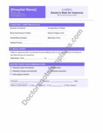 Doctor's Note for Insomnia Sleep Disorder Leave