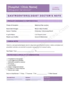 Gastroenterologist Doctor's Note for Digestive Care