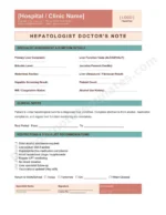 Hepatologist Doctor's Note for Liver Health