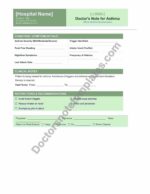 Doctor's Note for Asthma Condition Leave Proof