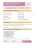 Endocrinologist Doctor's Note for Hormone Care