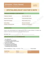 Ophthalmologist Doctor's Note for Eye Health