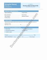 Doctor's Note for Bronchitis Cough Leave Proof