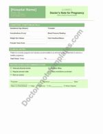 Doctor's Note for Pregnancy Medical Leave Proof