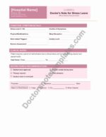 Doctor's Note for Stress Leave Medical Proof