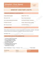 Dentist Doctor's Note for Dental Treatment Leave