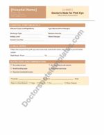 Doctor's Note for Pink Eye Infection Leave Proof