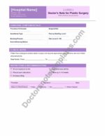 Doctor's Note for Plastic Surgery Recovery Leave
