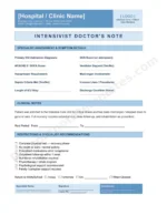 Intensivist Doctor's Note for Critical Care Leave