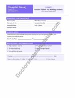 Doctor's Note for Kidney Stones Pain Leave Proof
