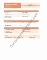 Doctor's Note for Upset Stomach Sick Leave Proof