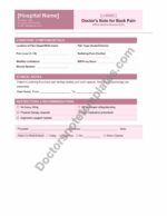 Doctor's Note for Back Pain Medical Leave Proof