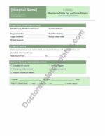 Doctor's Note for Asthma Attack Emergency Proof