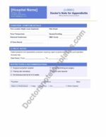 Doctor's Note for Appendicitis Surgery Leave
