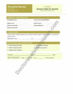 Doctor's Note for Anemia Fatigue Leave Proof