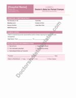 Doctor's Note for Period Cramps Pain Leave