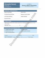 Doctor's Note for Quarantine Medical Leave Proof
