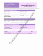 Doctor's Note for Diarrhea Illness Sick Leave