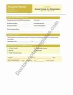 Doctor's Note for Dehydration Recovery Leave