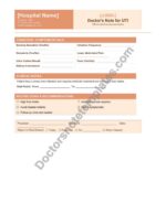 Doctor's Note for UTI Infection Leave Proof