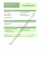 Doctor's Note for Autism Support and Leave Proof