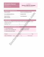 Doctor's Note for Allergies Reaction Leave Proof
