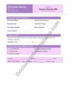 Doctor's Note for IBS Digestive Issue Leave