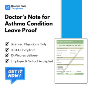 Doctor's Note for Asthma Condition Leave Proof