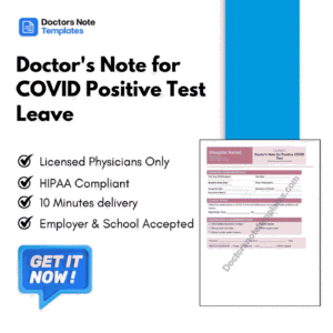 Doctor's Note for COVID Positive Test Leave