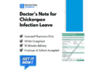 Doctor's Note for Chickenpox Infection Leave