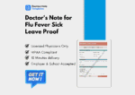 Doctor's Note for Flu Fever Sick Leave Proof