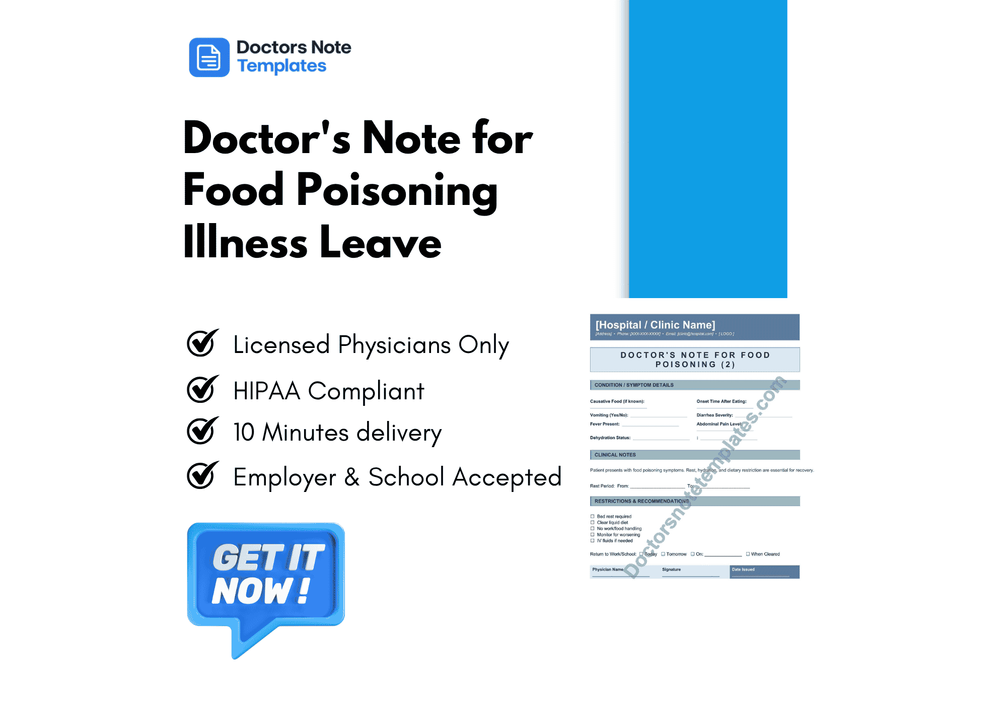 Doctor's Note for Influenza Viral Illness Leave