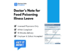 Doctor's Note for Food Poisoning Illness Leave