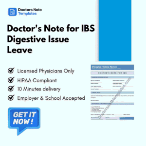 Doctor's Note for IBS Digestive Issue Leave