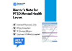 Doctor's Note for PTSD Mental Health Leave