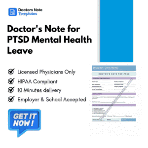 Doctor's Note for PTSD Mental Health Leave