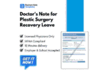 Doctor's Note for Plastic Surgery Recovery Leave
