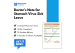 Doctor's Note for stomach virus