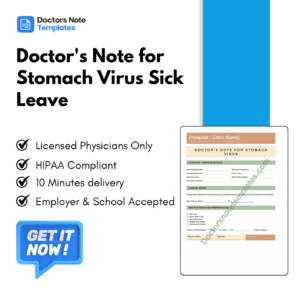 Doctor's Note for Stomach Virus Sick Leave