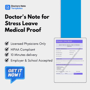 Doctor's Note for Stress Leave Medical Proof