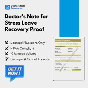 Doctor's Note for Stress Leave Recovery Proof