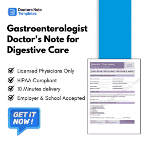 Gastroenterologist Doctor's Note for Digestive Care