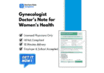 Gynecologist Doctor's Note for Women's Health