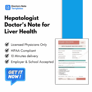 Hepatologist Doctor's Note for Liver Health