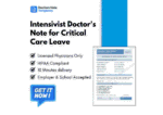 Intensivist Doctor's Note for Critical Care Leave