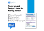 Nephrologist Doctor's Note for Kidney Health